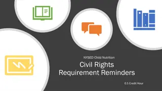 Child Nutrition Civil Rights Compliance Requirements Overview