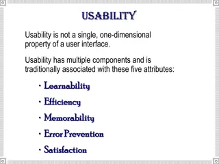 Usability Engineering Lifecycle Components