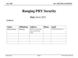 IEEE 802.11-20/1956r1 Ranging PHY Security Insights