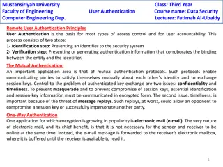 User Authentication Principles in Data Security and Computer Engineering