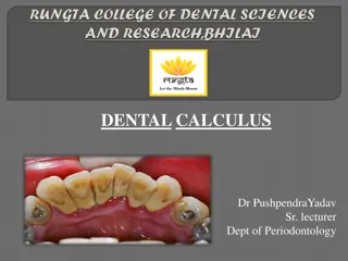 Dental Calculus Formation and Composition