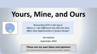 O(n.log.n) Set Reconciliation for Efficient System Design