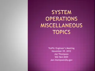 Traffic Engineer Meeting Insights - November 29, 2012