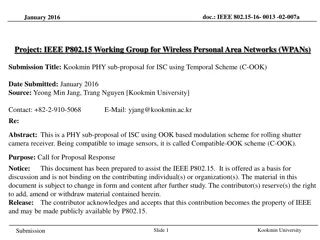 Kookmin PHY Sub-Proposal for ISC Using Temporal Scheme