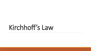 Kirchhoff's Laws and Applications