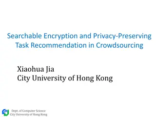 Encryption Techniques for Searchable Data in Crowdsourcing