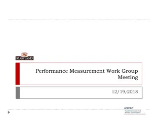 Maryland Gov Performance Measurement Work Group Meeting Overview
