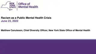 Mental Health Disparities and Equity Strategies in New York State