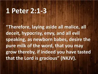 Desiring the Pure Milk of the Word: Growth in Faith
