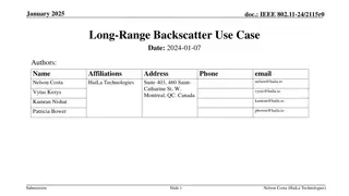 Long-Range Backscatter Use Case in IEEE 802.11