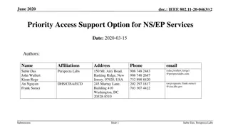 Priority Access Support for NS/EP Services in IEEE 802.11be Standard