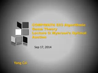 Algorithmic Game Theory Lecture: Myerson's Optimal Auction Overview