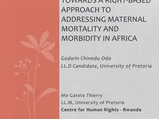 Addressing Maternal Mortality in Africa: A Right-Based Approach