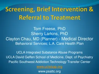 Screening and Brief Intervention in Behavioral Health