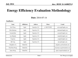 Energy Efficiency Evaluation Methodology in IEEE Document July 2014