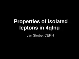 Isolated Leptons in 4qlnu Analysis at CERN