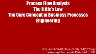 Process Flow Analysis and The Little's Law in Business Processes