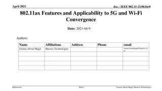 IEEE 802.11ax Features and 5G/Wi-Fi Convergence