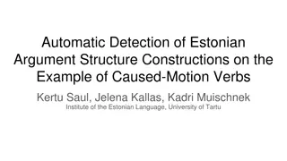 Estonian Argument Structure Constructions Analysis