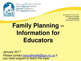 Educators Guide: Family Planning Information & Resources in Nunavut