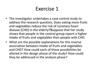 Research Studies on Diet, Health, and Diagnostic Testing