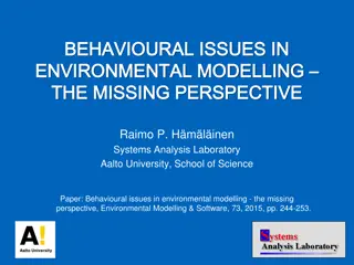 Behavioral Issues in Environmental Modelling