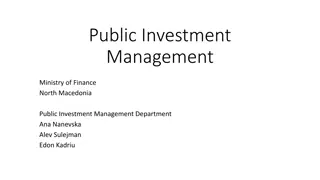 Public Investment Management Framework in North Macedonia