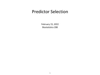 Biostatistics Predictor Selection and Prediction Error Analysis