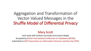 Aggregation and Transformation of Vector-Valued Messages in Differential Privacy Shuffle Model