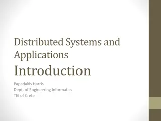 Introduction to Distributed Systems and Applications
