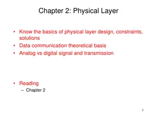 Physical Layer Design and Transmission Basics