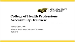 Accessibility Requirements in Health Professions Education