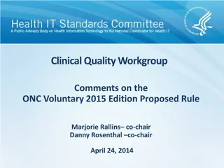 Clinical Decision Support: Health eDecisions Proposal Analysis 2015 Edition