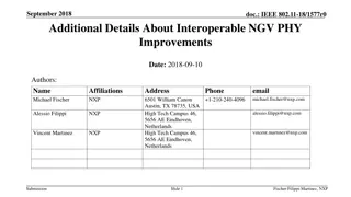 NGV PHY Improvements for IEEE 802.11-18/1577r0 Submission