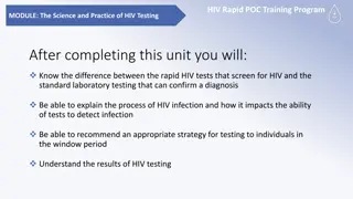 HIV Testing: Science and Practice of Rapid POC Testing