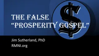 False Prosperity Gospel: The Danger of Manipulating God and Miracle Centers