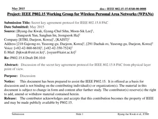 Secret Key Agreement Protocol for IEEE 802.15.8 PAC