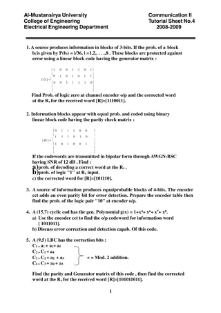 Error Correction and Detection Techniques for Digital Communication