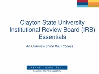 Clayton State University Institutional Review Board (IRB) Essentials