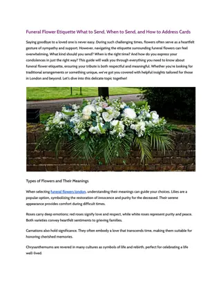 Funeral Flower Etiquette What to Send, When to Send, and How to Address Cards