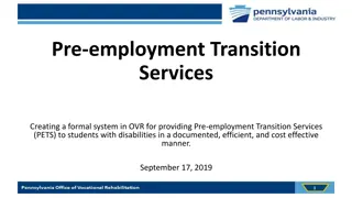 Creating a Formal System for Providing Pre-Employment Transition Services