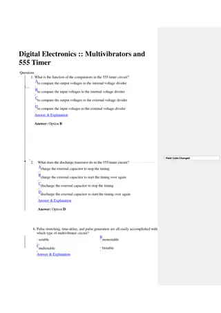 Digital Electronics: Multivibrators and 555 Timer Circuit Questions