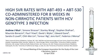 High SVR Rates with ABT-493 and ABT-530 Co-Administered for HCV Genotype 3 Infection