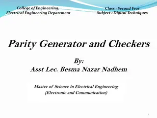 Parity Generators and Checkers in Digital Techniques