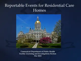 Connecticut DPH FLIS Reportable Events System Overview