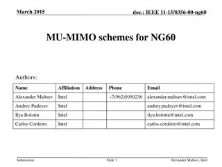 MU-MIMO Schemes for NG60: FAA vs. MAA Implementation