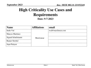 IEEE 802.11-23/1522r0: Understanding Network Traffic Patterns and Criticality