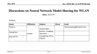 Neural Network Model Sharing for WLAN: Discussions and Use Cases