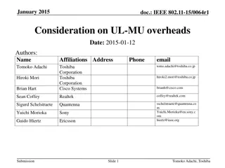UL-MU Overheads in IEEE 802.11-15/0064r1 Document