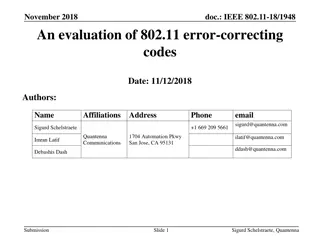 Evaluation of 802.11 Error-Correcting Codes in IEEE 802.11-18/1948